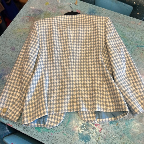 90s Blue Houndstooth Suit - Picture 11 of 16